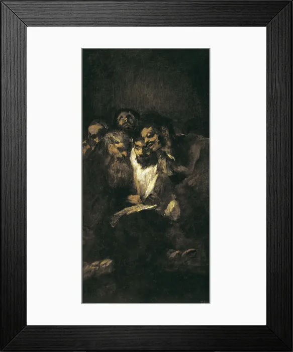 Framed Print : GOYA Y LUCIENTES, Francisco de (1746-1828). Men Reading. 1819 - 1823. Mural painting remounted on canvas Framed Print : GOYA Y LUCIENTES, Francisco de (1746-1828). Men Reading. 1819 - 1823. Mural painting remounted on canvas