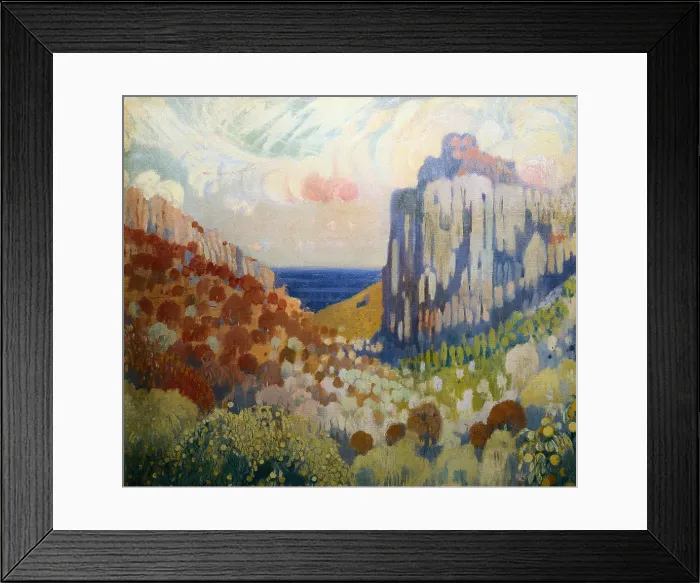 Framed Print : MIR I TRINXET, Joaquim (1873-1940). Decoration fragment from the Trinxet House. ca. 1909. Modernism. Oil on canvas. Private Collection. - J
