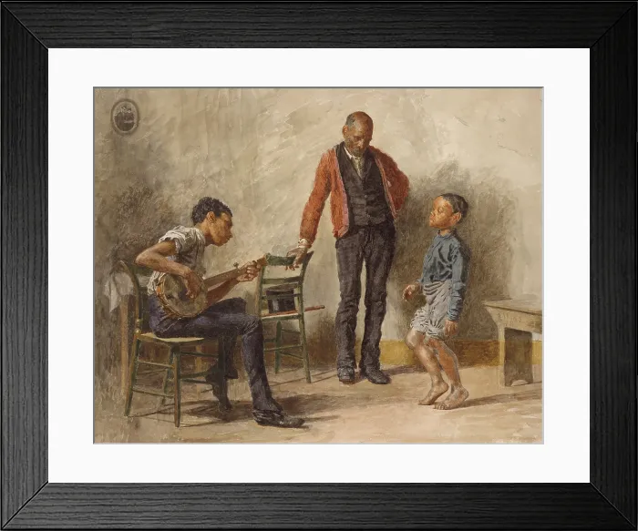 Framed Print : THE DANCING LESSON, NEGRO BOY DANCING, by Thomas Eakins, 1878, American watercolor painting Framed Print : THE DANCING LESSON, NEGRO BOY DANCING, by Thomas Eakins, 1878, American watercolor painting