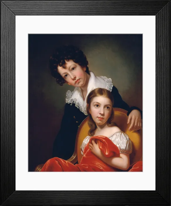 Framed Print : MICHELANGELO AND EMMA CLARA PEALE, by Rembrandt Peale, 1826, American painting, oil on canvas Framed Print : MICHELANGELO AND EMMA CLARA PEALE, by Rembrandt Peale, 1826, American painting, oil on canvas