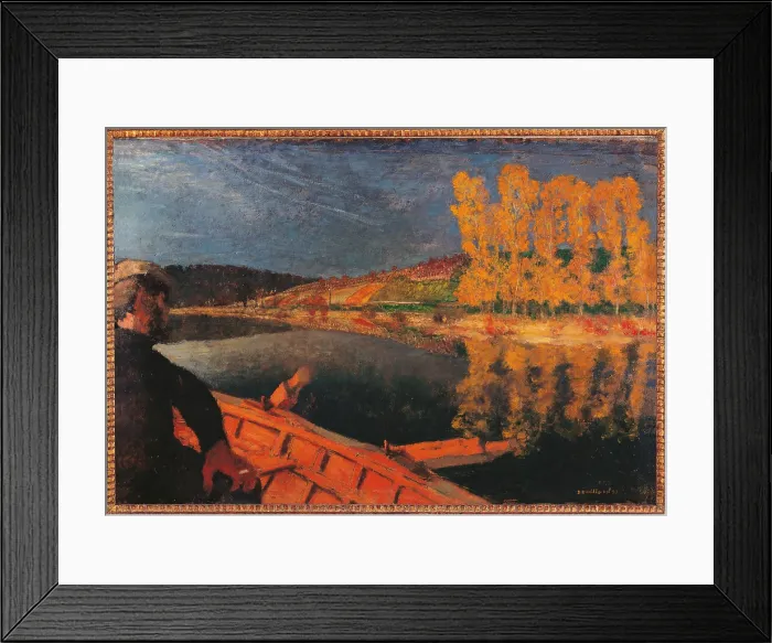 Framed Print : The Ferryman Cipa Godebski in a Boat on the Yonne, by Edouard Vuillard, 1897, 19th Century, oil on canvas, cm 51 x 74, 5 - France, Ile de France, Paris, Muse dOrsay, RF1977-385 Framed Print : The Ferryman Cipa Godebski in a Boat on the Yonne, by Edouard Vuillard, 1897, 19th Century, oil on canvas, cm 51 x 74, 5 - France, Ile de France, Paris, Muse dOrsay, RF1977-385