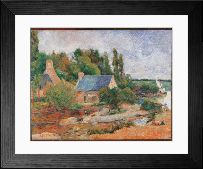 Framed Print : Washerwomen at Pont Aven, by Paul Gauguin, 1886, 19th Century, oil on canvas, cm 71 x 90 - France, Ile de France, Paris, Muse dOrsay, RF1965-17. All Framed Print : Washerwomen at Pont Aven, by Paul Gauguin, 1886, 19th Century, oil on canvas, cm 71 x 90 - France, Ile de France, Paris, Muse dOrsay, RF1965-17. All
