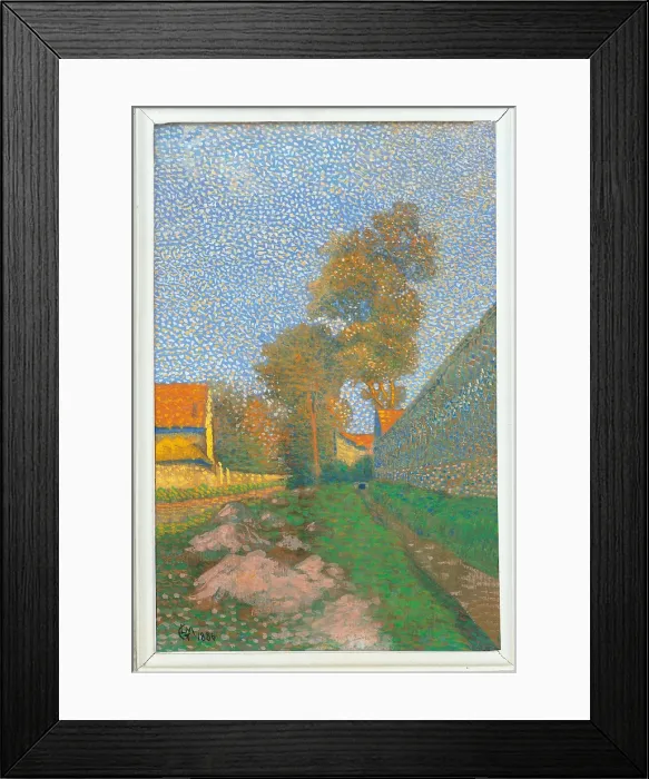 Framed Print : La Rue Alfred Brbion Lagny, by Unknown Artist, 1886, 19th Century, canvas, cm 29 x 19 - France, Ile de France, Paris, Muse dOrsay, RF1989-20. All