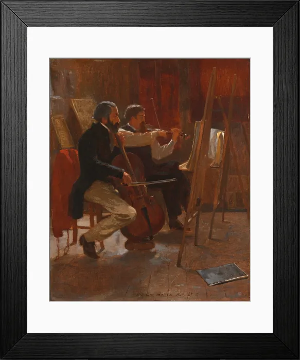 Framed Print : THE STUDIO, by Winslow Homer, 1867, American painting, oil on canvas