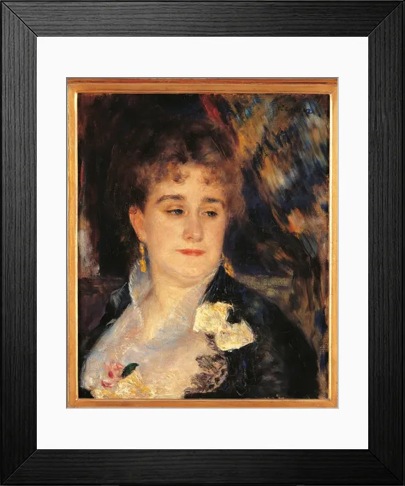 Framed Print : Madame Georges Charpentier, by Pierre-Auguste Renoir, 1876 - 1877, 19th Century, oil on canvas, cm 46, 5 x 38 - France, Ile de France, Paris, Muse dOrsay, RF2244. All Framed Print : Madame Georges Charpentier, by Pierre-Auguste Renoir, 1876 - 1877, 19th Century, oil on canvas, cm 46, 5 x 38 - France, Ile de France, Paris, Muse dOrsay, RF2244. All