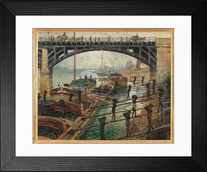 Framed Print : The Coalmen, by Claude Monet, 1875, 19th Century, oil on canvas, cm 55 x 66 - France, Ile de France, Paris, Muse dOrsay, RF1993-21. All