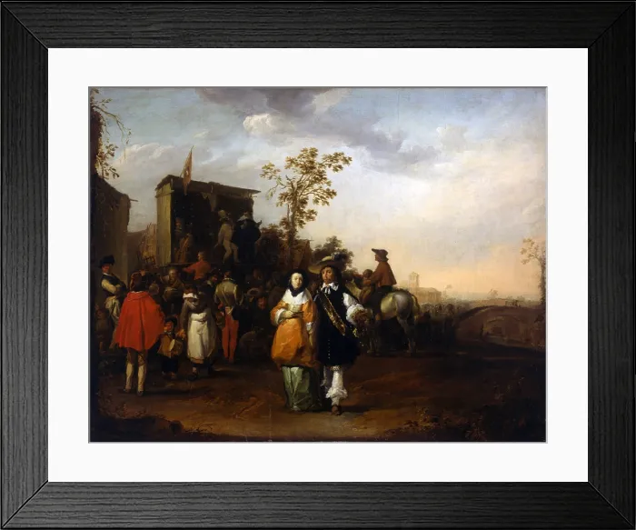 Framed Print : Scene of Dailylife in a village, by Matthias Scheits, 17th Century, oil on canvas, 91 x 118 cm - Italy, Lombardy, Milan, Castello Sforzesco, Civic Collections of Ancient Art Framed Print : Scene of Dailylife in a village, by Matthias Scheits, 17th Century, oil on canvas, 91 x 118 cm - Italy, Lombardy, Milan, Castello Sforzesco, Civic Collections of Ancient Art