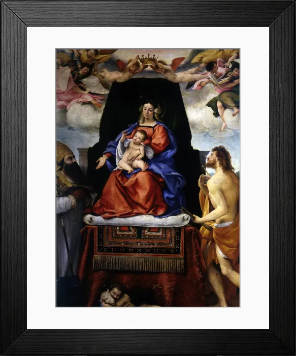 Framed Print : Altarpiece of the Holy Spirit, by Lorenzo Lotto, 1521, 16th Century, oil on board, 287 x 268 cm - Italy, Lombardy, Bergamo, Church of the Holy Spirit. Detail Framed Print : Altarpiece of the Holy Spirit, by Lorenzo Lotto, 1521, 16th Century, oil on board, 287 x 268 cm - Italy, Lombardy, Bergamo, Church of the Holy Spirit. Detail
