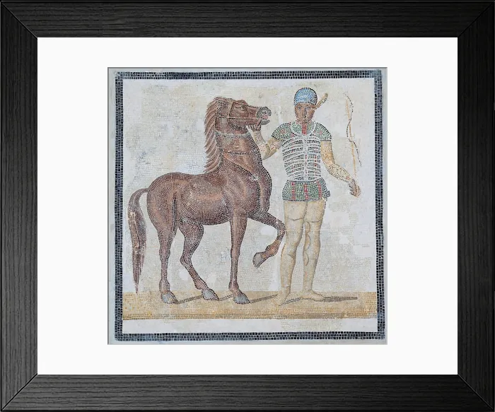 Framed Print : Unknown artist, Auriga of the Circus, 3rd Century, mosaic, Italy, Lazio, Rome, Palazzo Massimo alle Terme (167613) Everett CollectionMondadori Portfolio**US SALES ONLY**