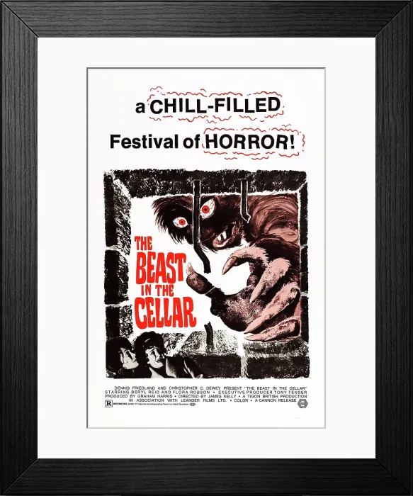 Framed Print : THE BEAST IN THE CELLAR, US poster, 1970
