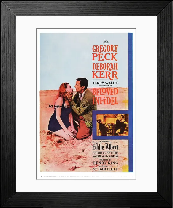 Framed Print : BELOVED INFIDEL, Canadian poster, from left: Deborah Kerr, Gregory Peck, Deborah Kerr, Gregory Peck, 1959, TM & Copyright 20th Century Fox Film Corp. / courtesy Everett Collection