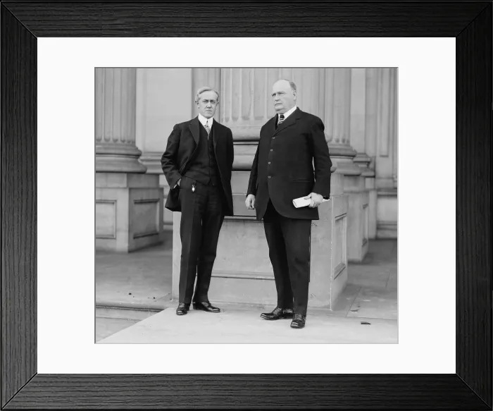 Framed Print : John W. Davis right Soliciter General of the US with Alabama Representative Henry De Lamar Clayton Jr