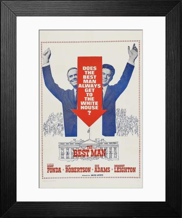 Framed Print : THE BEST MAN, US poster art, from left: Henry Fonda, Cliff Robertson, 1964
