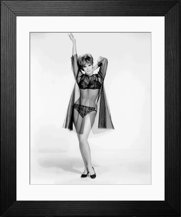 Framed Print : WHO'S BEEN SLEEPING IN MY BED?, Jill St. John, in a nightie by Edith Head, 1963