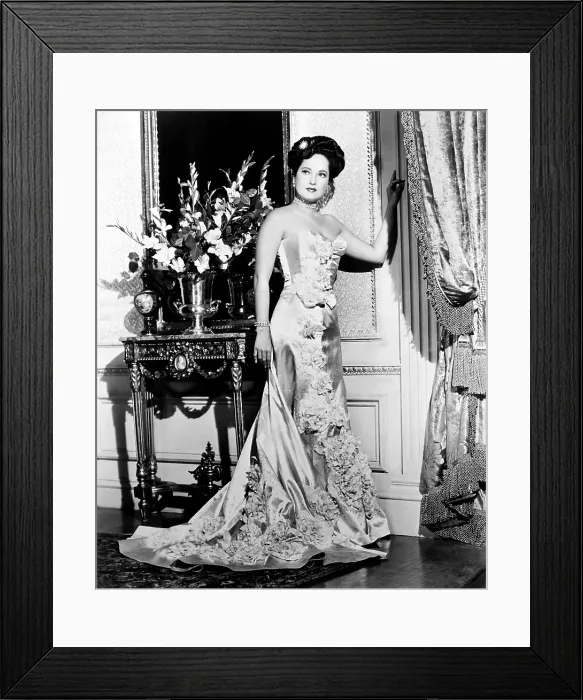 Framed Print : TEMPTATION, Merle Oberon, in a gown by Orry-Kelly, 1946 Framed Print : TEMPTATION, Merle Oberon, in a gown by Orry-Kelly, 1946