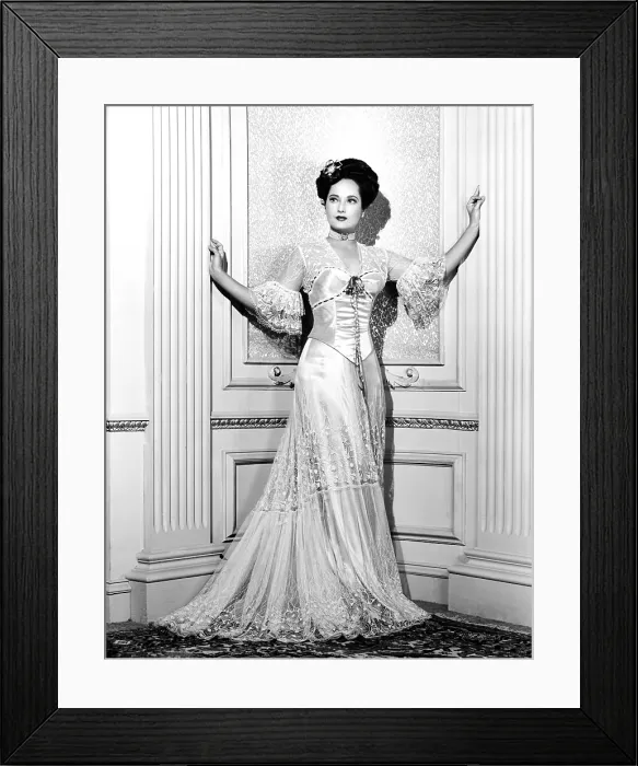 Framed Print : TEMPTATION, Merle Oberon, in a gown by Orry-Kelly, 1946 Framed Print : TEMPTATION, Merle Oberon, in a gown by Orry-Kelly, 1946