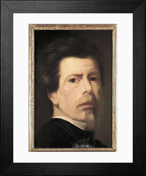 Framed Print : ESQUIVEL Y SUAREZ DE URBINA, Antonio Maria (1806-1857). Self-portrait. Romanticism. Oil on canvas. - Iberfoto / Everett Collection (395170)**US SALES ONLY**