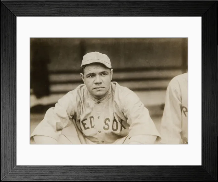 Framed Print : Babe Ruth when he played for the Boston Red Soxs, ca. 1919. (BSLOC_2015_17_22)