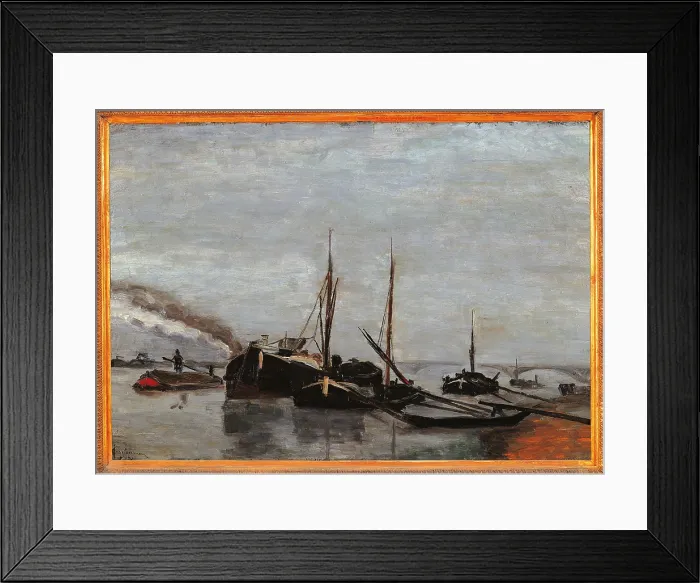 Framed Print : Barges on the Seine at Bercy, by Jean-Baptiste-Armand Guillaumin, 1871, 19th Century, oil on canvas, cm 51 x 73 - France, Ile de France, Paris, Muse dOrsay. All Framed Print : Barges on the Seine at Bercy, by Jean-Baptiste-Armand Guillaumin, 1871, 19th Century, oil on canvas, cm 51 x 73 - France, Ile de France, Paris, Muse dOrsay. All
