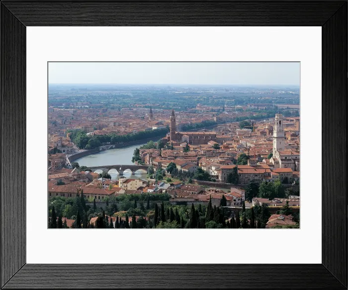 Framed Print : Unknown artist, View of the city of Verona, 20th Century, Italy, Veneto, Verona (300910) Everett CollectionMondadori Portfolio**US SALES ONLY**