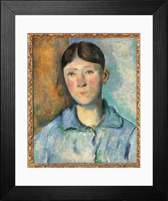 Framed Print : Portrait of Madame Czanne, by Paul Czanne, 1885 - 1887 about, 19th Century, oil on canvas, cm 47 x 39 - France, Ile de France, Paris, Muse dOrsay. All
