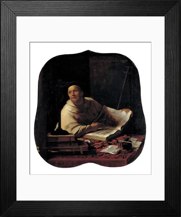 Framed Print : Van Honthorst Gerrit known as Gherardo delle Notti, St Augustine of Canterbury, 1617 - 1618, 17th Century, oil on canvas, Italy, Liguria, Genoa