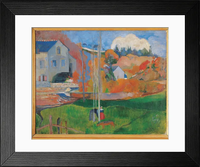 Framed Print : Landscape in Brittany The David Mill, by Paul Gauguin, 1894, 19th Century, oil on canvas, cm 73 x 92 - France, Ile de France, Paris, Muse dOrsay