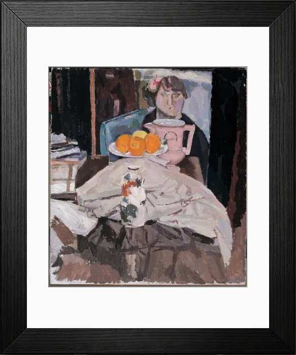 Framed Print : Sforni Gustavo, Still Life with Figure, 1920, 20th Century, oil on canvas, Italy, Private collection (390941) Everett CollectionMondadori Portfolio**US SALES ONLY**