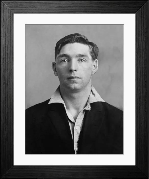 Framed Print : 1930s mugshot of Gangster Owney Madden. During prohibition he acquired speakeasies and nightclubs, including the Cotton Club