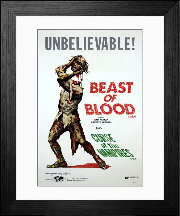 Framed Print : BEAST OF BLOOD, 1971  /  CURSE OF THE VAMPIRES (aka Ibulong mo sa hangin, aka WHISPER TO THE WIND), 1966