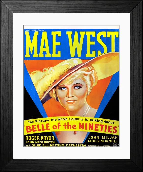 Framed Print : BELLE OF THE NINETIES, Mae West, 1934