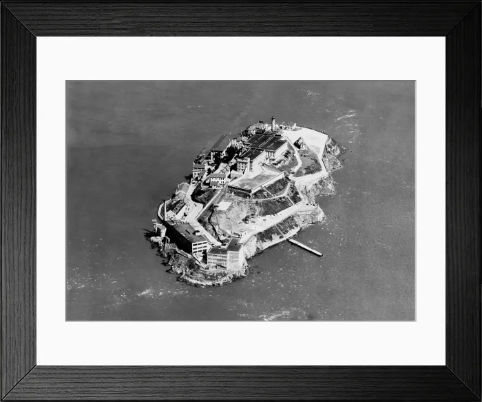 Framed Print : Alcatraz Federal Prison in San Francisco Bay, California, 1938. (BSLOC_2013_8_165)