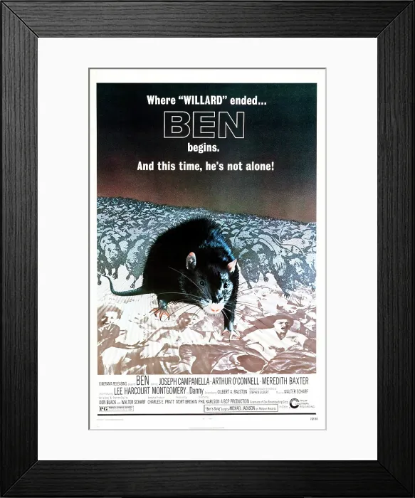 Framed Print : BEN, US poster art, 1972