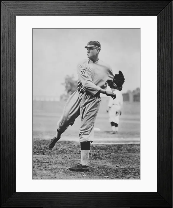 Framed Print : Washington Senators pitcher Walter Johnson ca. 1910-15. (BSLOC_2015_17_33)