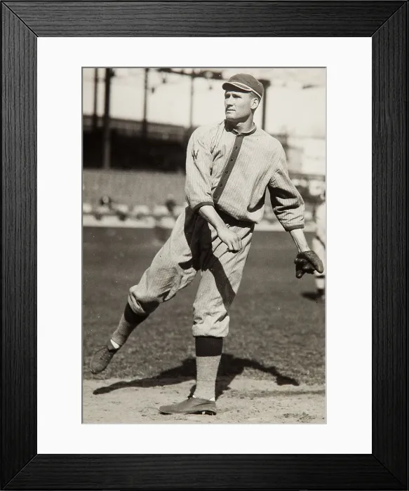 Framed Print : Washington Senators pitcher Walter Johnson ca. 1910-1919. Photo by Charles Conlon. (BSLOC_2015_17_34)