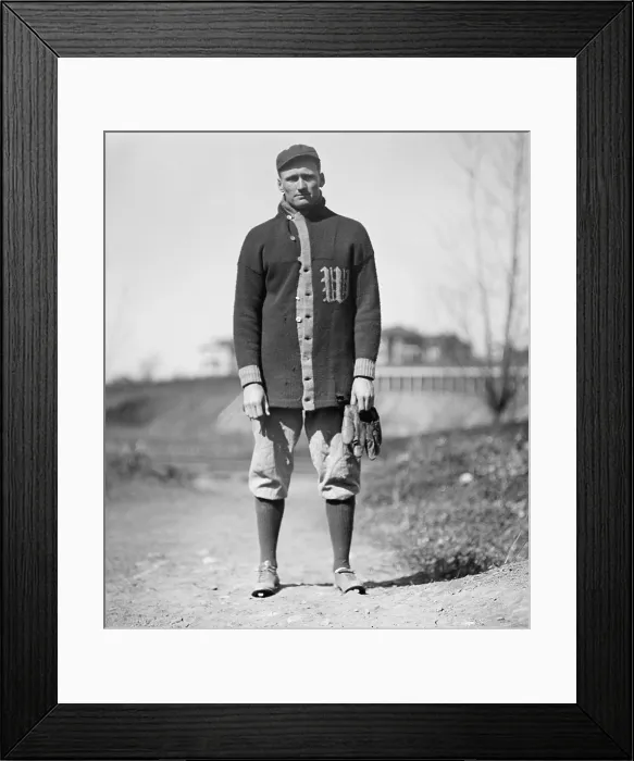 Framed Print : Washington Senators pitcher Walter Johnson ca. 1910-15. (BSLOC_2015_17_35)