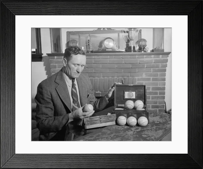 Framed Print : Retired baseball legend Walter Johnson with souvenir balls signed by six presidents: Theodore Roosevelt, William Taft, Woodrow Wilson, Warren Harding, Calvin Coolidge Framed Print : Retired baseball legend Walter Johnson with souvenir balls signed by six presidents: Theodore Roosevelt, William Taft, Woodrow Wilson, Warren Harding, Calvin Coolidge