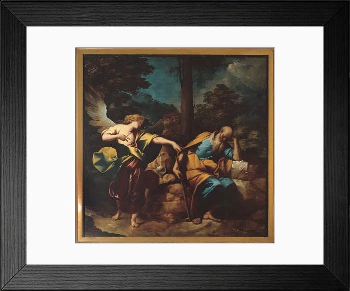 Framed Print : The Dream of Elijah, by Pier Francesco Mazzucchelli known as Morazzone, 1616 - 1618 about, 17th Century, oil on canvas, - Italy, Lombardy, Milan, San Raffaele church. All Framed Print : The Dream of Elijah, by Pier Francesco Mazzucchelli known as Morazzone, 1616 - 1618 about, 17th Century, oil on canvas, - Italy, Lombardy, Milan, San Raffaele church. All
