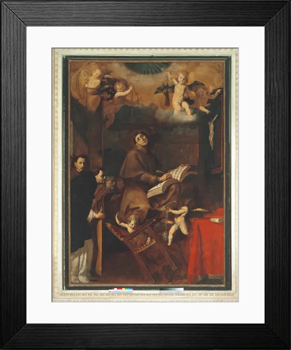 Framed Print : St Bonaventure, by Girolamo Chignoli, 1700 - 1750 about, 18th Century, canvas, - Italy, Lombardy, Milan, Santa Maria del Paradiso church. All