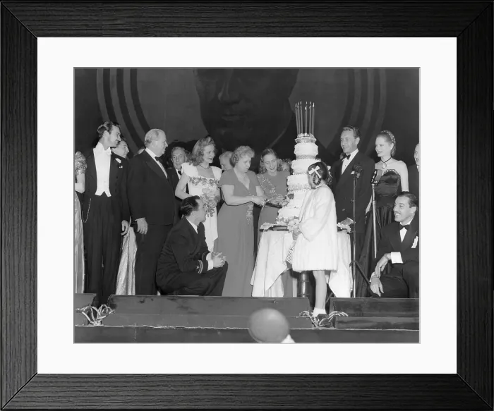 Framed Print : Bess and Margaret Truman at the Roosevelt Birthday Ball with Hollywood celebrities Framed Print : Bess and Margaret Truman at the Roosevelt Birthday Ball with Hollywood celebrities