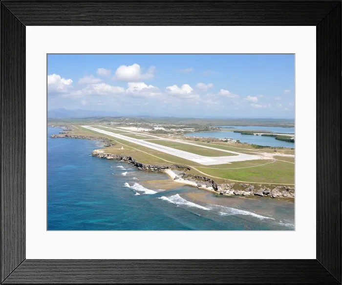 Framed Print : The leeward airfield at U.S. Naval Station Guantanamo Bay Cuba. May 6 2010. Photo by:Everett Collection(BSLOC_2011_6_169)