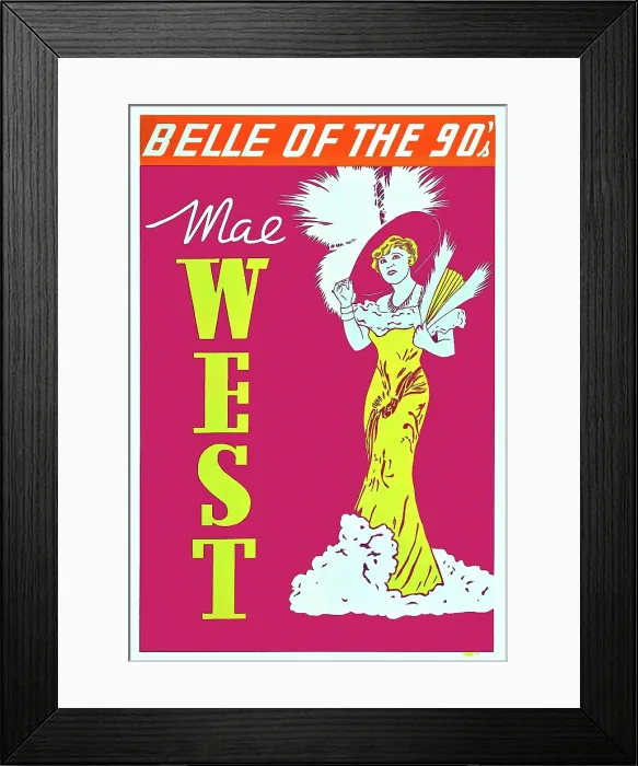 Framed Print : BELLE OF THE NINETIES, US poster art, Mae West, 1934 Framed Print : BELLE OF THE NINETIES, US poster art, Mae West, 1934