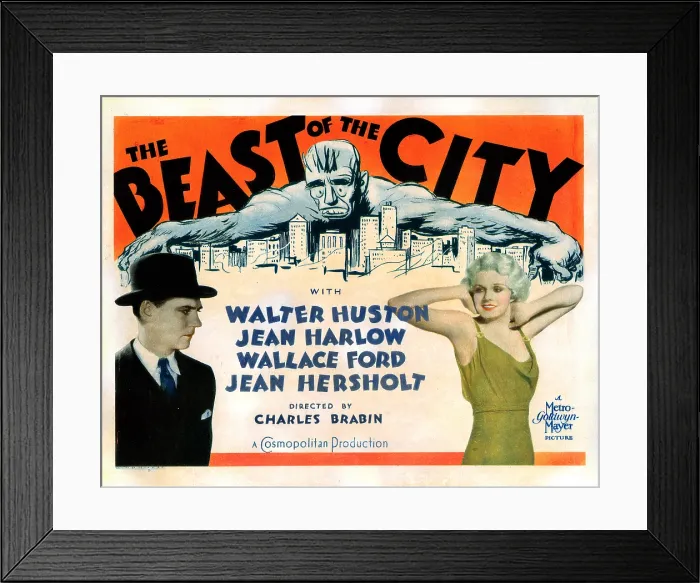 Framed Print : THE BEAST OF THE CITY, from left, Walter Huston, Jean Harlow, 1932 Framed Print : THE BEAST OF THE CITY, from left, Walter Huston, Jean Harlow, 1932