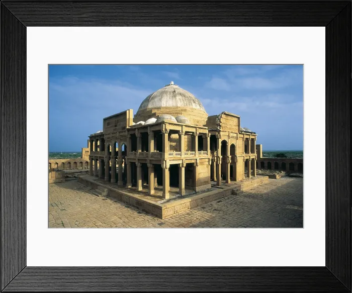 Framed Print : Tomb of Isa Khan Tarkhan. ca. 1644. PAKISTAN. SINDH. Thatta. Makli Necropolis. Islamic art. Architecture. - Iberfoto / Everett Collection (519512)**US SALES ONLY**