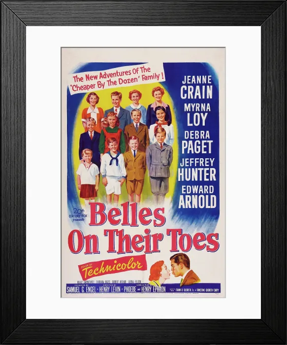 Framed Print : BELLES ON THEIR TOES, US, poster art, 1952. TM and Copyright 20th Century Fox Film Corp. All rights reserved, Courtesy: Everett Collection Framed Print : BELLES ON THEIR TOES, US, poster art, 1952. TM and Copyright 20th Century Fox Film Corp. All rights reserved, Courtesy: Everett Collection