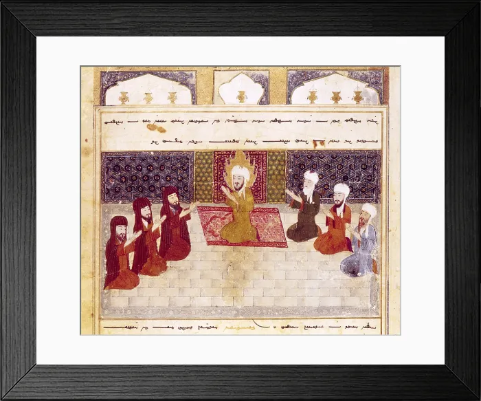 Framed Print : Muhammad and his followers. Islamic art. FRANCE. Paris. National Library. - Iberfoto / Everett Collection (518438)**US SALES ONLY** Framed Print : Muhammad and his followers. Islamic art. FRANCE. Paris. National Library. - Iberfoto / Everett Collection (518438)**US SALES ONLY**