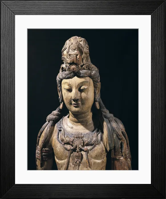 Framed Print : Guan Yin. 10th c. - 13th c. Bodhisattva of compassion. Chinese art. Song period. Sculpture on wood. FRANCE. Paris. Guimet Museum Framed Print : Guan Yin. 10th c. - 13th c. Bodhisattva of compassion. Chinese art. Song period. Sculpture on wood. FRANCE. Paris. Guimet Museum
