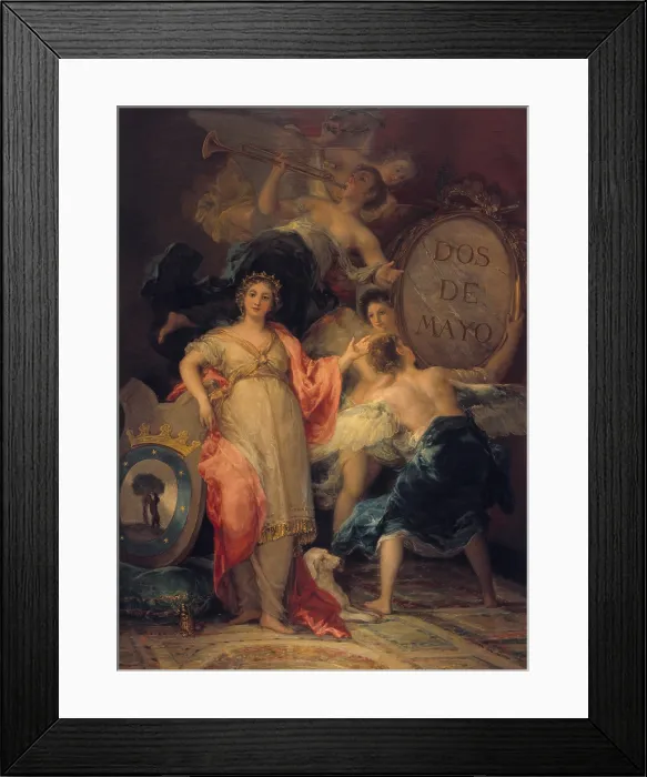 Framed Print : GOYA Y LUCIENTES, Francisco de (1746-1828). Allegory of the City of Madrid. 1810. Romanticism. Oil on canvas. SPAIN. Madrid. Museo de Historia