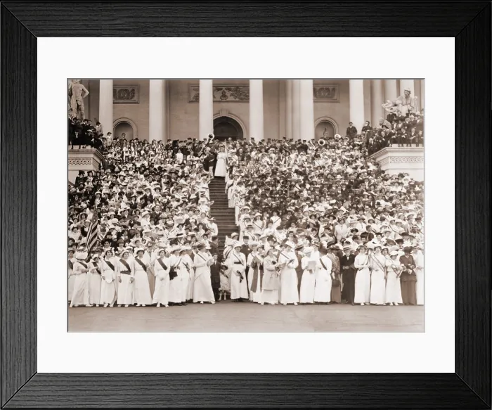 Framed Print : Women's Suffrage envoys from many states brought petitions to Congress