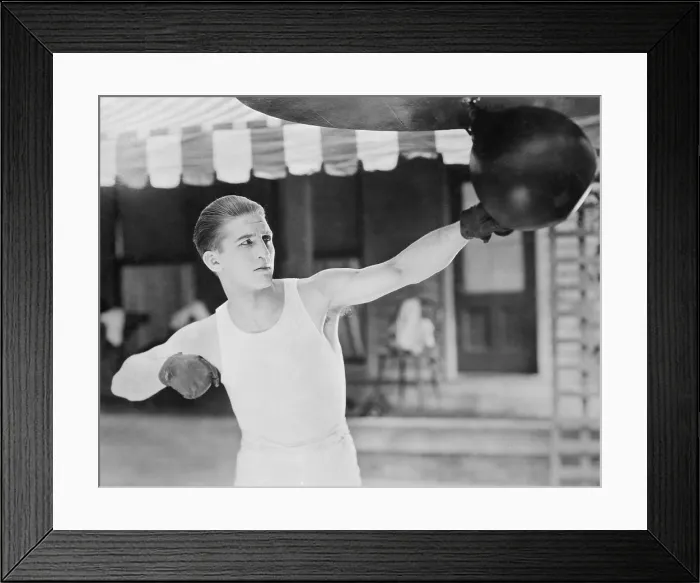Framed Print : Georges Carpentier, French boxer, fought as a light heavyweight /  heavyweight from 1908 to 1926. After his boxing career, he acted in silent and talking films. Ca. 1920